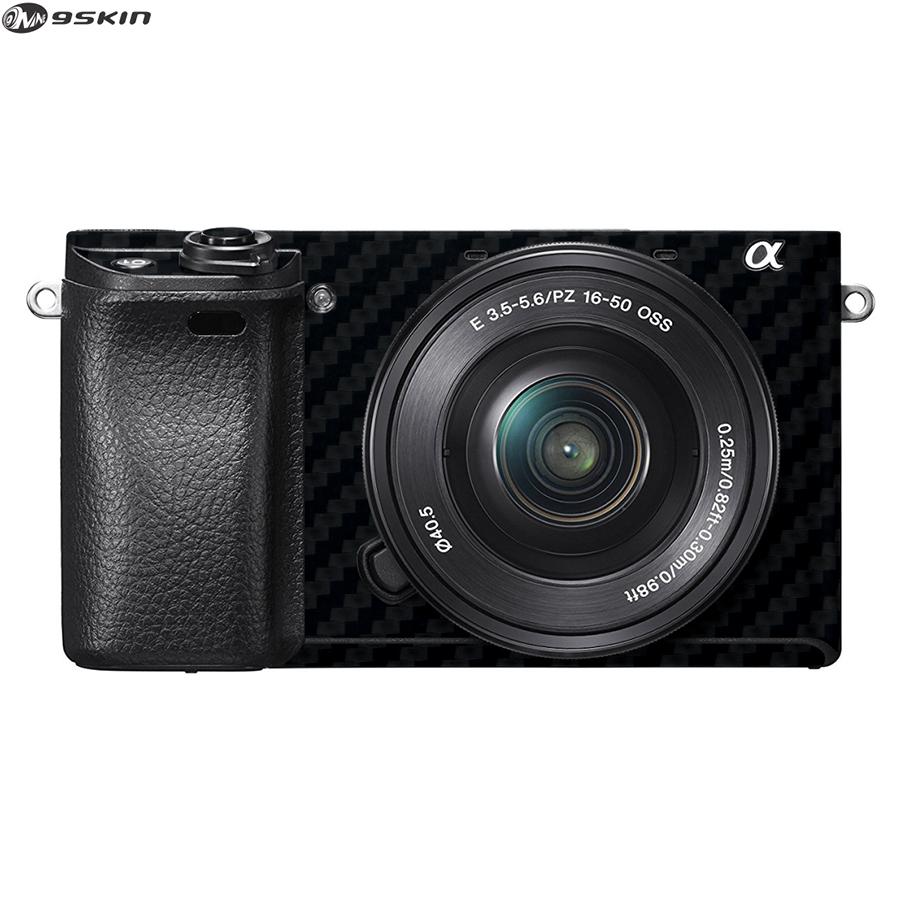 9Skin - Skin Protector untuk Kamera Mirrorless Sony A6300 - Tekstur Carbon - Hitam - Vinyl