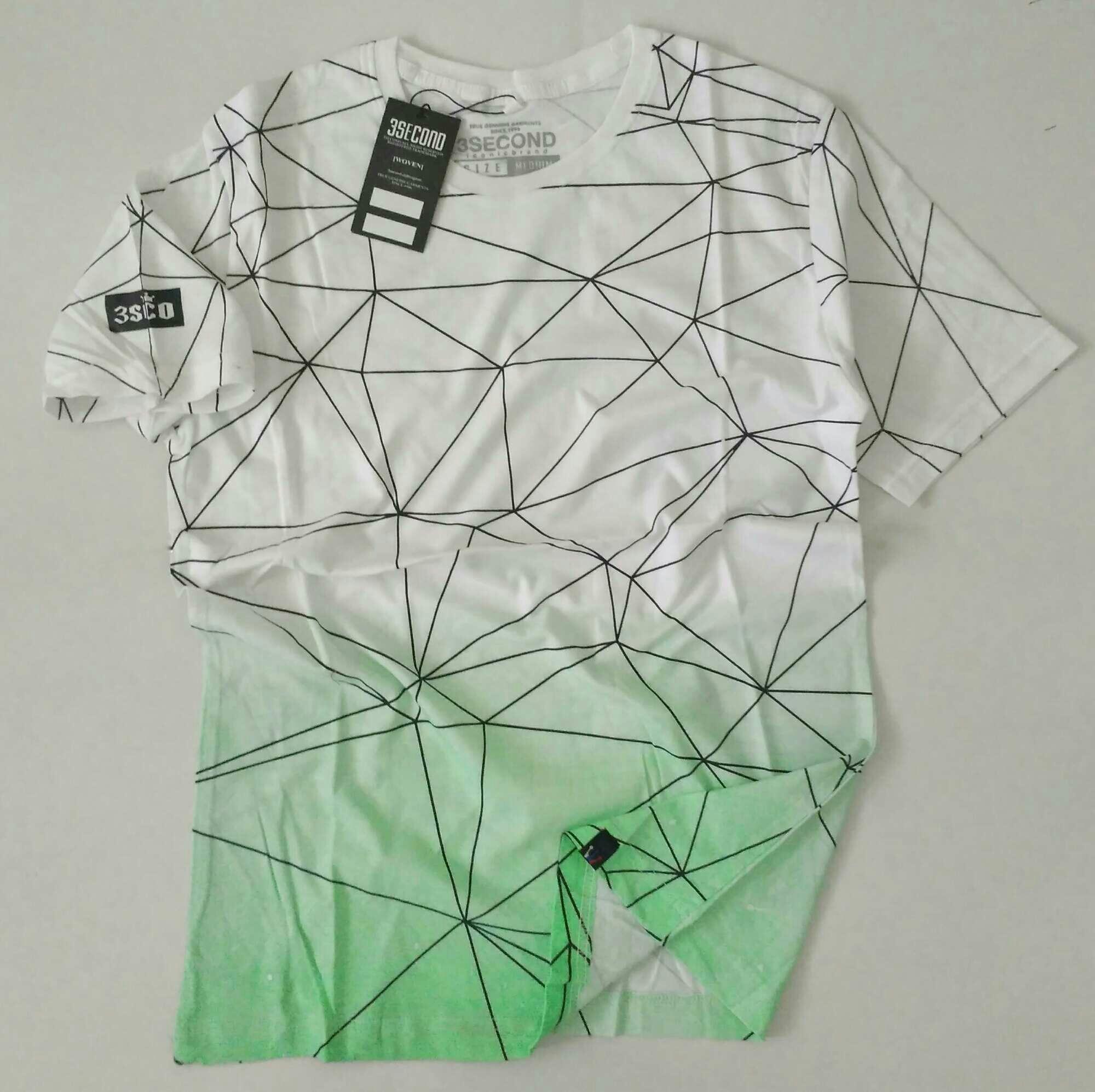 Kaos 3second Man Basic Fullprint Tshirt Distro Bandung Size M L XL Free Stiker Branded