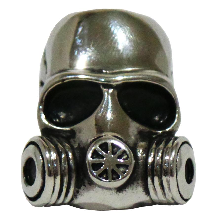 NEW PROMO Perhiasan Aksesoris Skullring Titanium Grosir Cincin Tengkorak gas Masker Army Ring Silver Murah