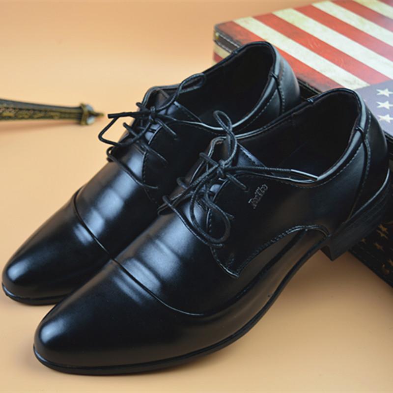 Kasual Pointed untuk Renda Putih Gaun Pengantin Sepatu Pria Sepatu Kulit (8376 Putih)
