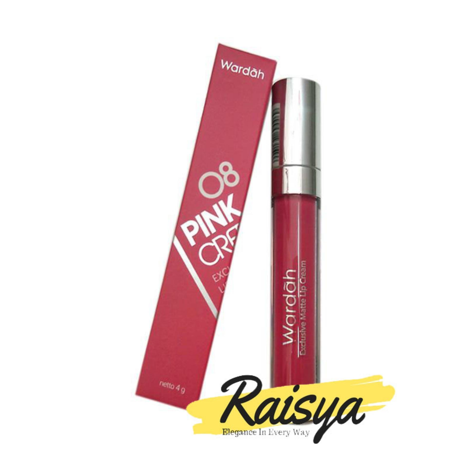 Wardah Exclusive Matte Lip Cream No. 08 Pink Credible - Original