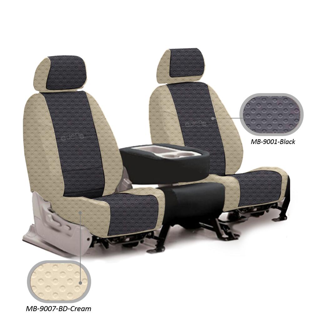Sarung jok Mobil Xenia Th 2005 s.d Th 2017- Semua baris - bahan Porsche ( Black - Cream )