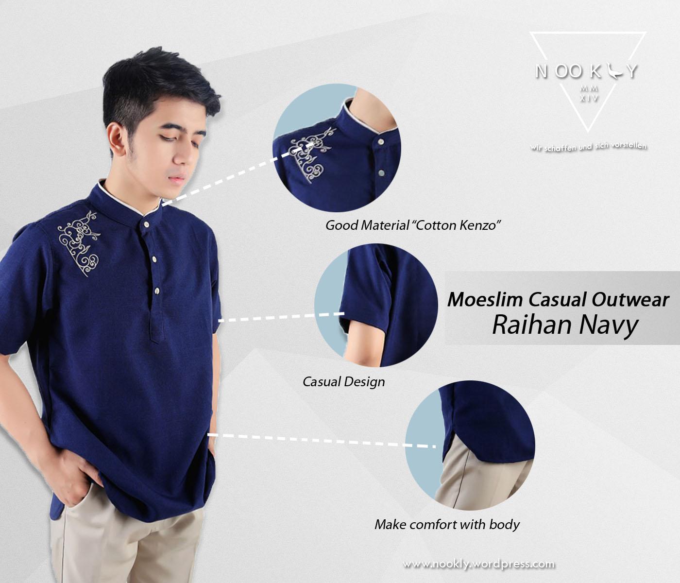 BAJU KOKO RAIHAN NAVYBAJU TAQWA KEMEJA KOKOBAJU KOKO LENGAN PENDEK