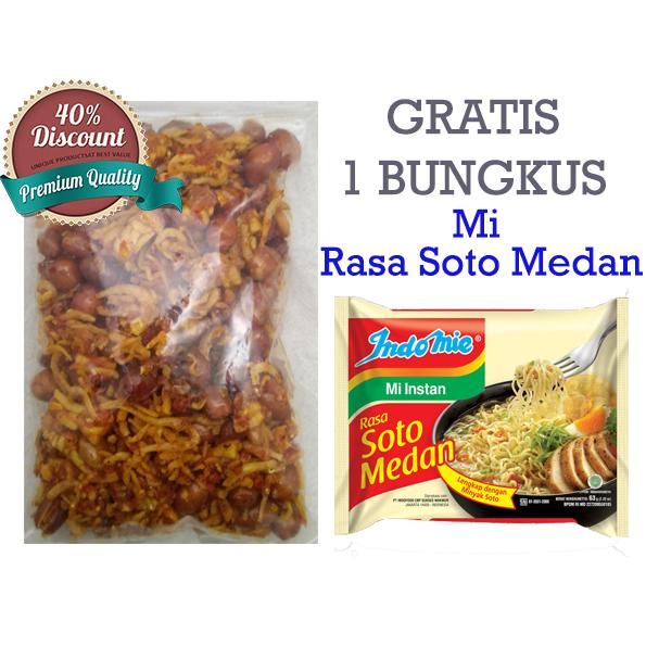 Sumut Shop - Sambel Teri Kacang Tanah (Khas Medan) + Free Indomie Rasa Soto Medan