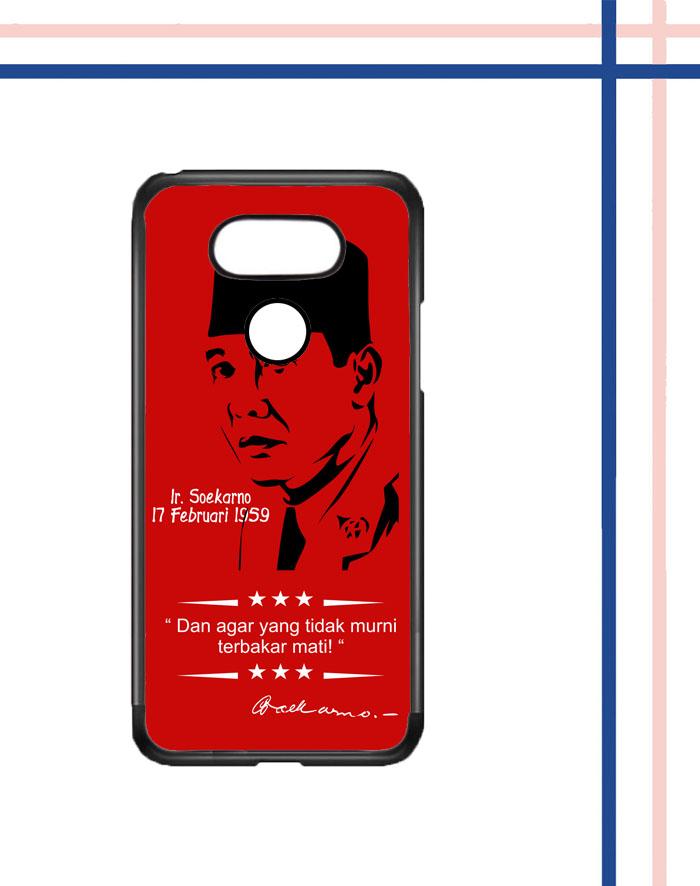 Casing gambar motif HARDCASE untuk hp LG G5 SE ir soekarno W3864