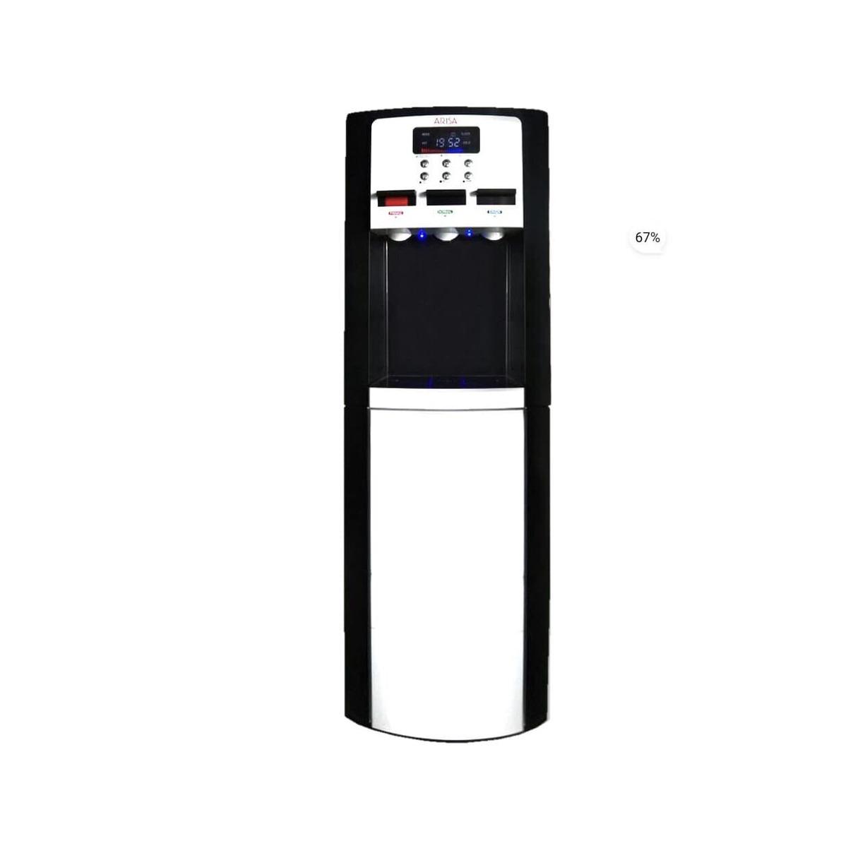 Arisa wd-0912T Dispenser Galon atas Stainless Led display Low watt