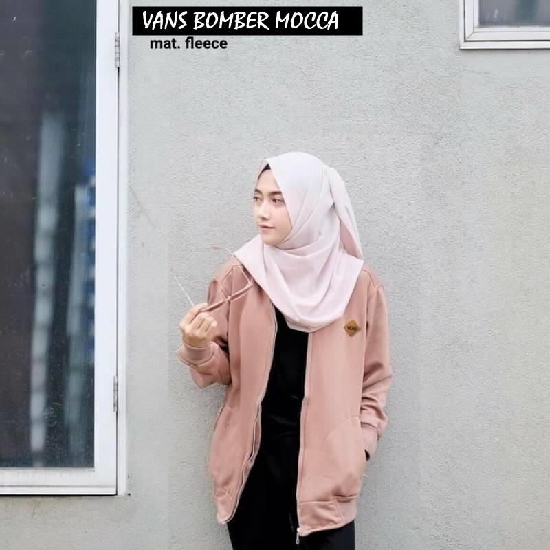 VANS BOMBER ||| loekita ||| grosir jaket sweater baju atasan blouse rajut hijab terbaru kekinian wanita murah