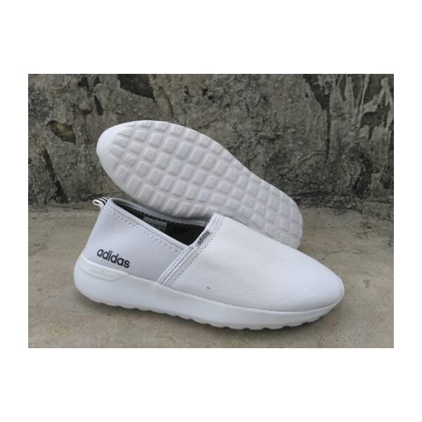 Sepatu Slip On Sneaker Adidas Neo Cloudfoam Lite Racer Putih ORI