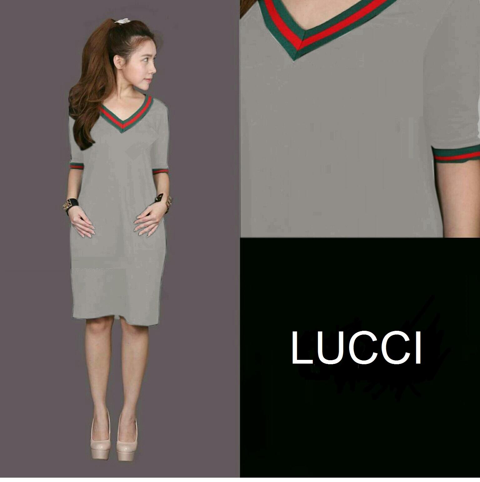 Daily Wear Dress Wanita Lucci V / Dress Kaos Wanita / Dress T-shirt Wanita / Gaun Kaos Wanita / Dress Santai Wanita / Gaun Remaja/ Gaun Kasual / Dress Casual Wanita / Dress Murah / Dress Gaul / Dress Modern / Gaun Murah / Gaun Modern
