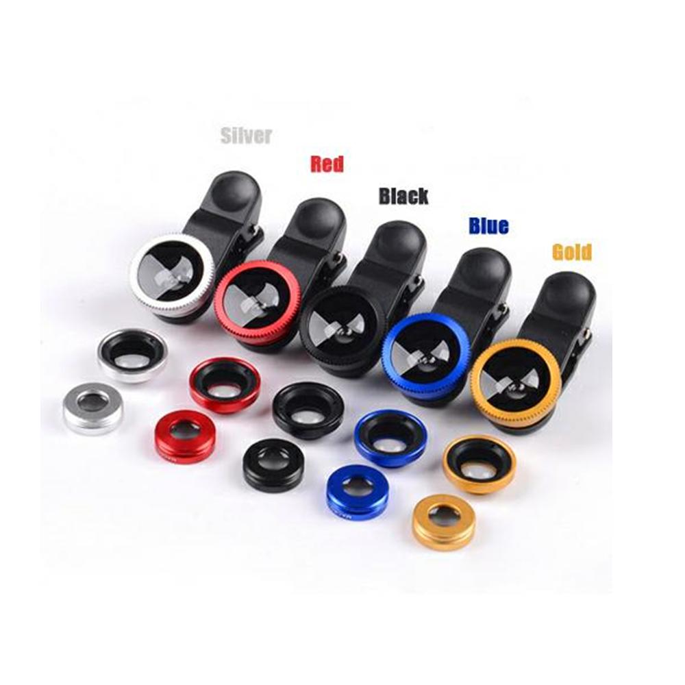Lensa Fish Eye 3 In 1 Universal Clip Lens Fisheye Macro Wide