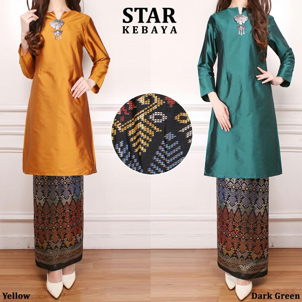 Set Kurung Ibu Iriana /setelan kurung/ kebaya kurung/ baju kurung
