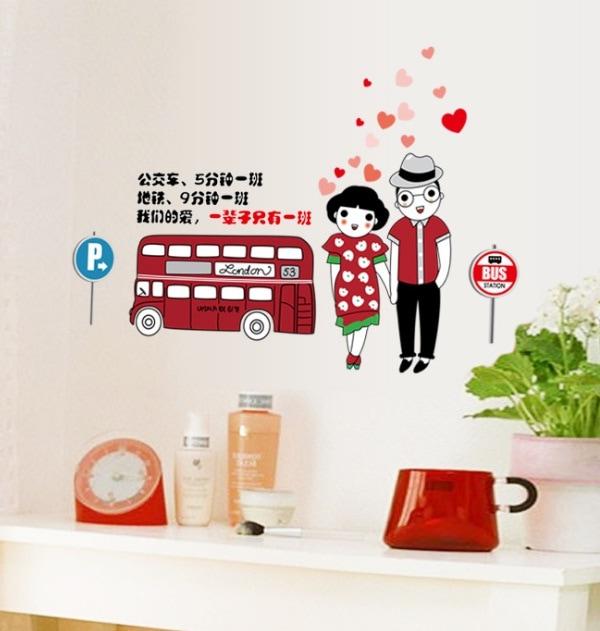 Set Stiker Dekorasi Dinding Motif Liburan Romantis di London MP RAMAYANA 1486