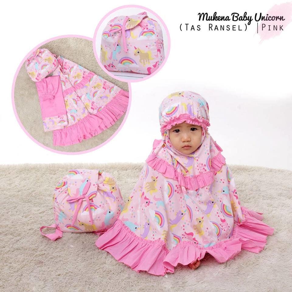 TERLARIS!!! MUKENA ANAK UNICORN PINK SIZE XXS / BABY (1-2 TAHUN) mukena mewah / mukena dewasa / mukena tatuis / mukena anak / mukena bali / mukena katun jepang