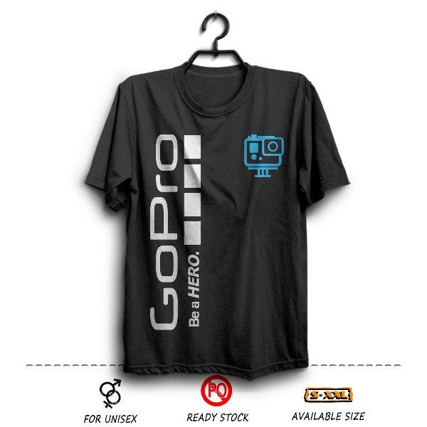Kaos Gopro Hero Go Pro Action Camera 5 Hitam S M L Xl Xxl Sepeda Kamera Gopro Video Wfcloth