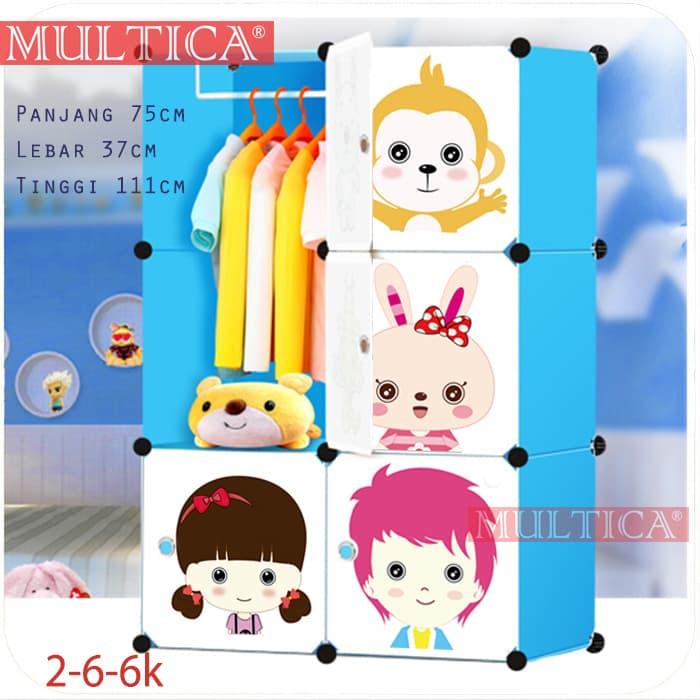 Multica Lemari Baju Pakaian Rak Buku Mainan Anak Foldable Storage @ lemari pakaian kayu jati plastik anak portable minimalis plastik murah gantung sliding bayi