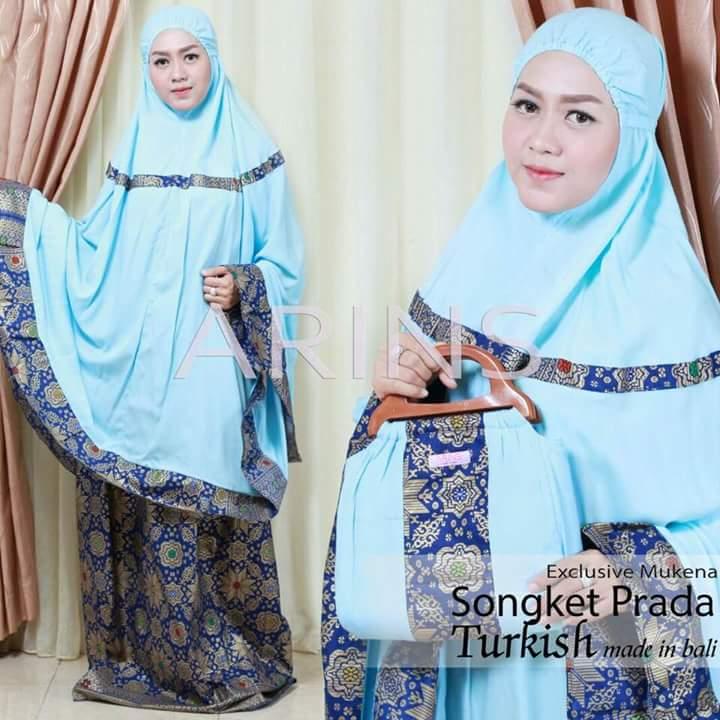 BALI SAFIRA MUKENA SONGKET PRADA - MUKENA BALI - MUKENA CANTIK - MUKENA ETNIK