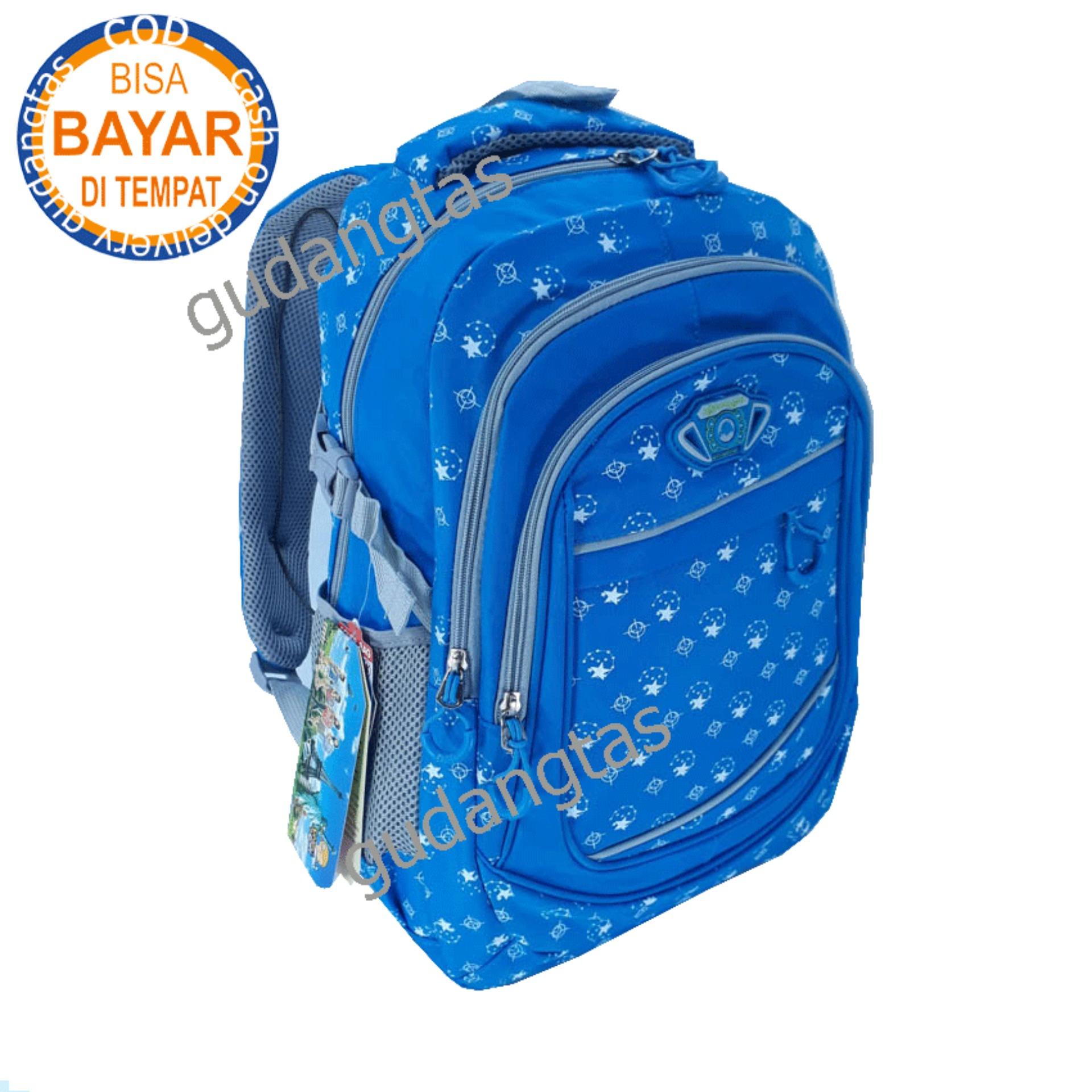 Alto Silver Girl Super Tas Sekolah 739V8V Ransel Laptop BIRU TERANG + Raincover