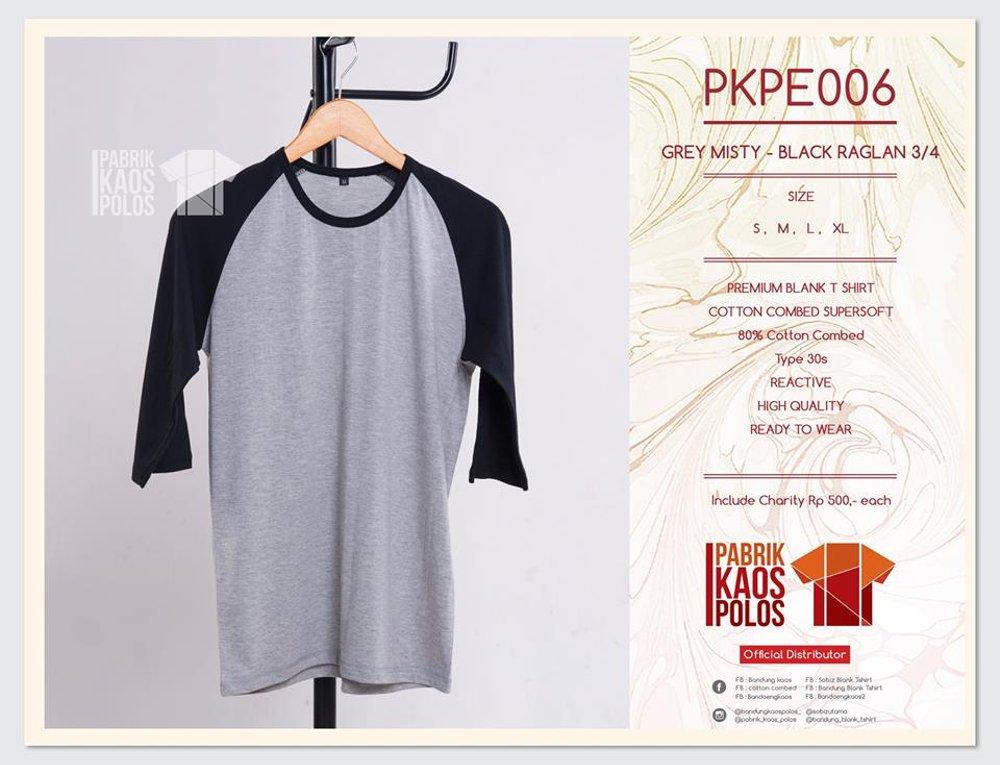 JUAL murah kaos polos RAGLAN standar DISTRO bahan cotton combed 30s READY STOCK di lapak Pabrik Kaos Polos bandungblanktshirt