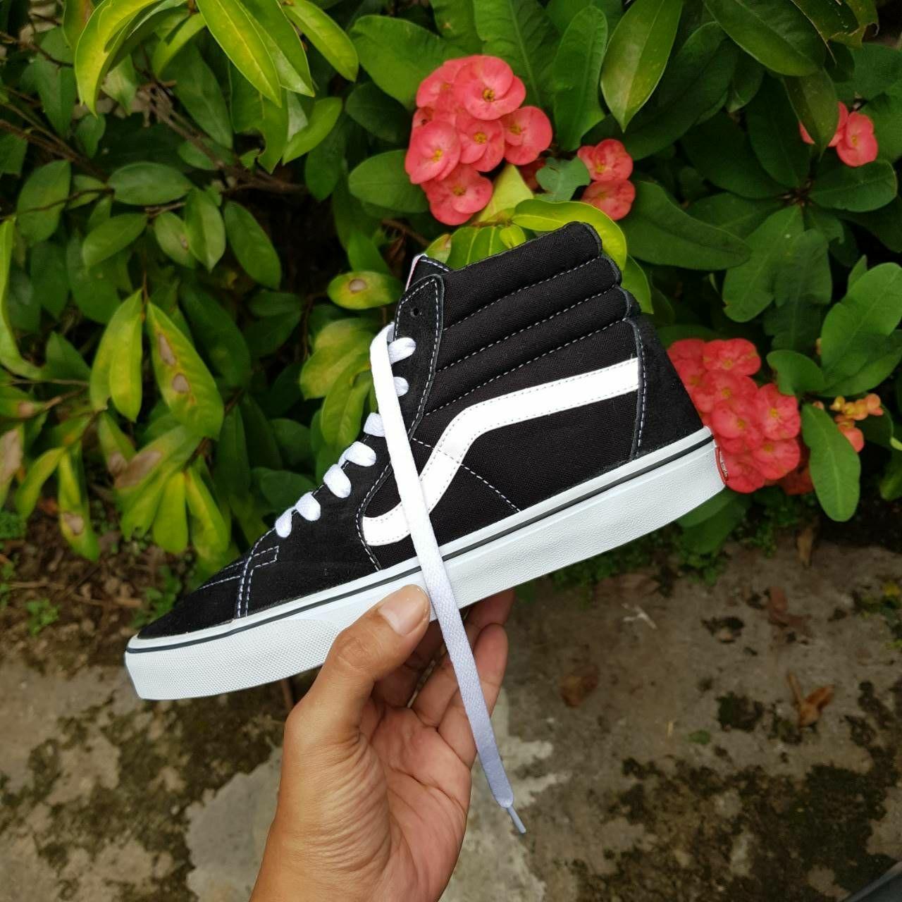 Promo Sepatu Vans Sk8-hi Black White