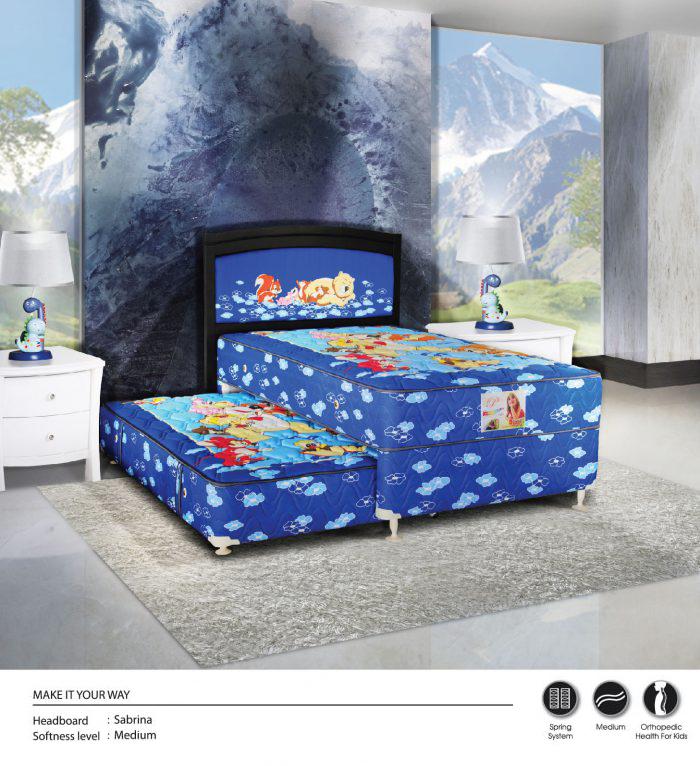 Central Kasur Springbed 3 in 1 Kids - Full Set Sabrina - 90x200 Khusus Jabodetabek