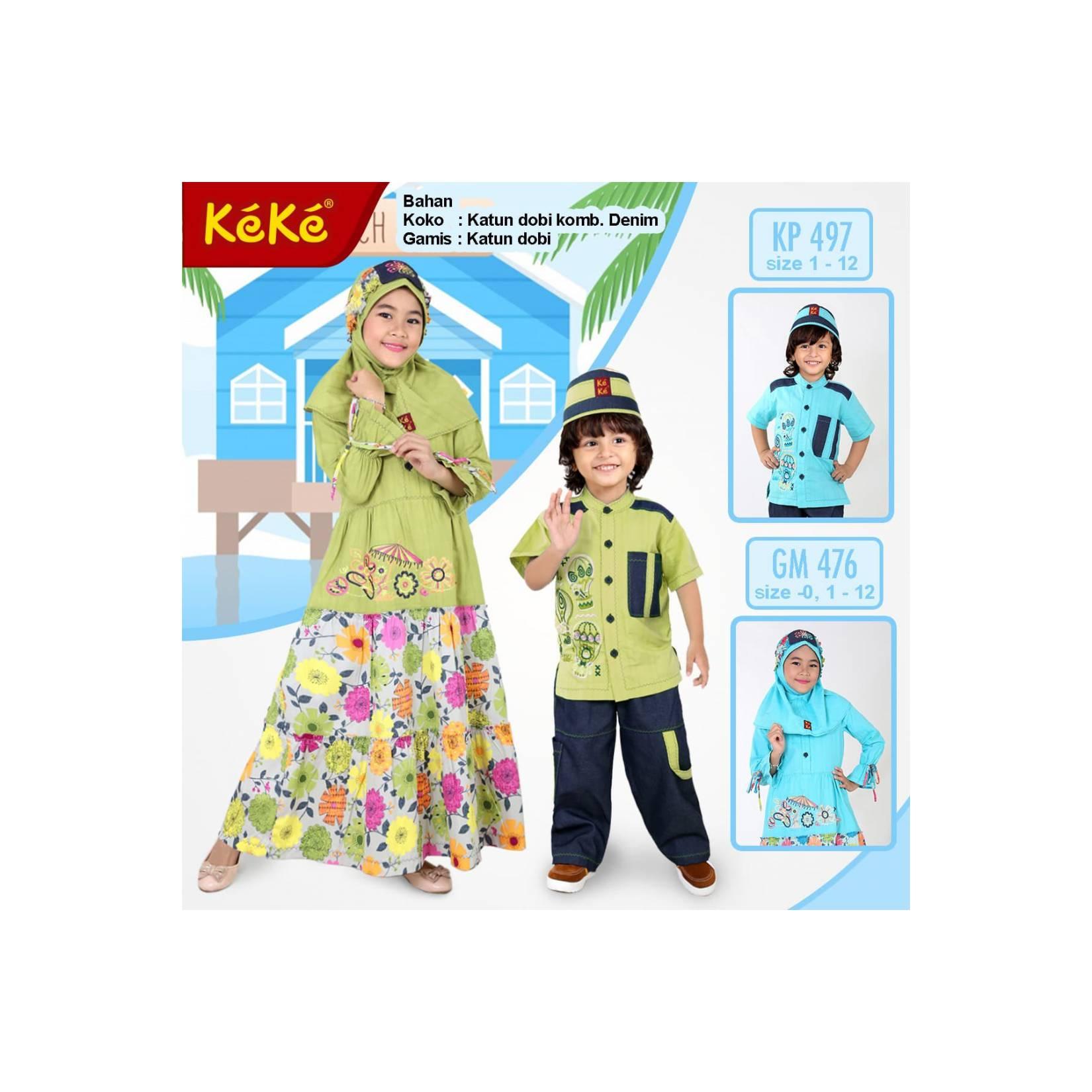 gamis anak/baju muslim anak keke size 10