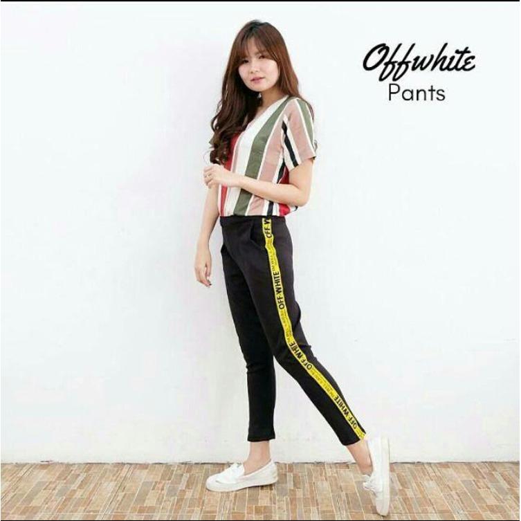 Celana Training Korean Style - trend Fasion wanita terkini - babyterry slacks pants - SP05