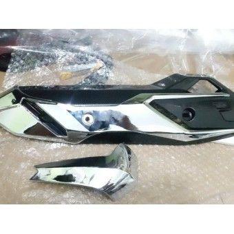 tutup knalpot vario 150 les esp dan vario 125 led esp plus variasi hawa chroome