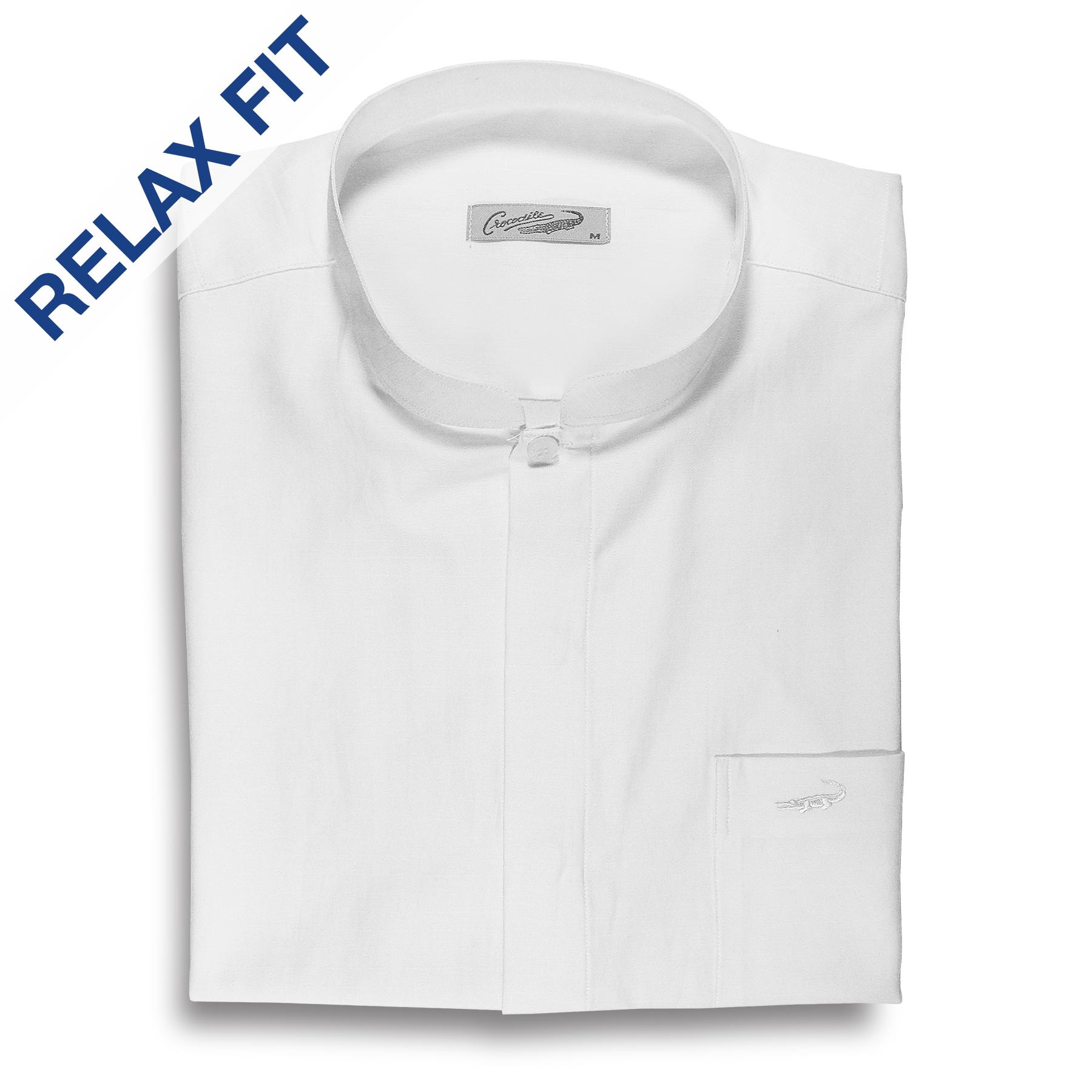 KOKO White - Men Shirt Crocodile Kemeja KOKO Lengan Pendek - Relax Fit - KHUSUS PENJUALAN ONLINE