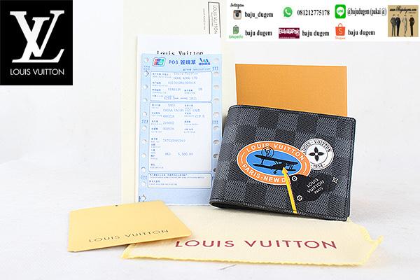 Diskon 10%!! Dompet Louis Vuitton League Damier Mirror Import Quality Murah ( W L-Vl - ready stock