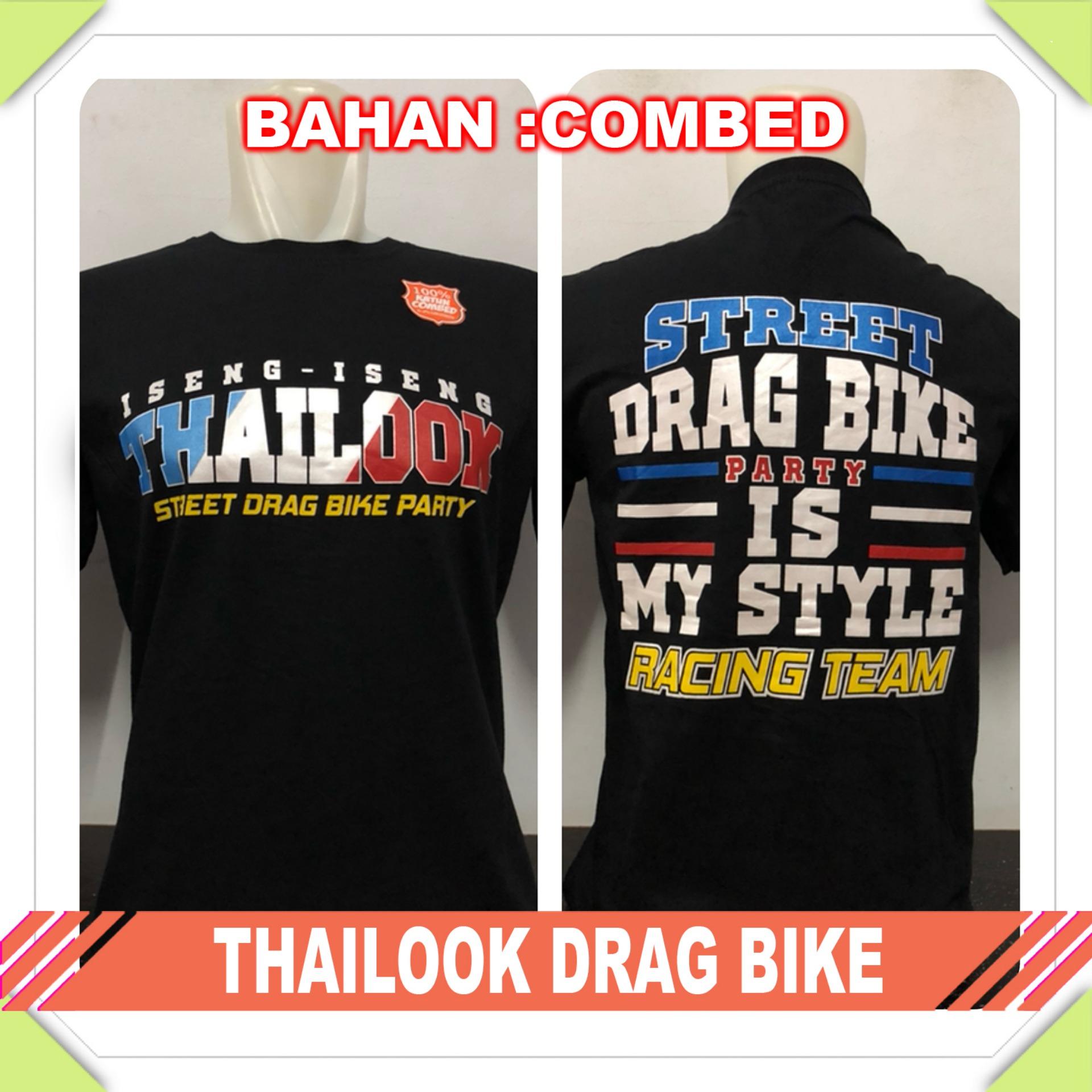 Gracestore - Kaos T-shirt Distro Premium Thailook Drag Bike - Hitam