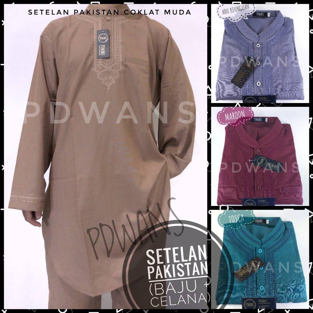Baju Koko SETELAN PAKISTAN DEWASA Muslim Celana & Baju Gamis WARNA di lapak BAJU KOKO PDWANS pdwans