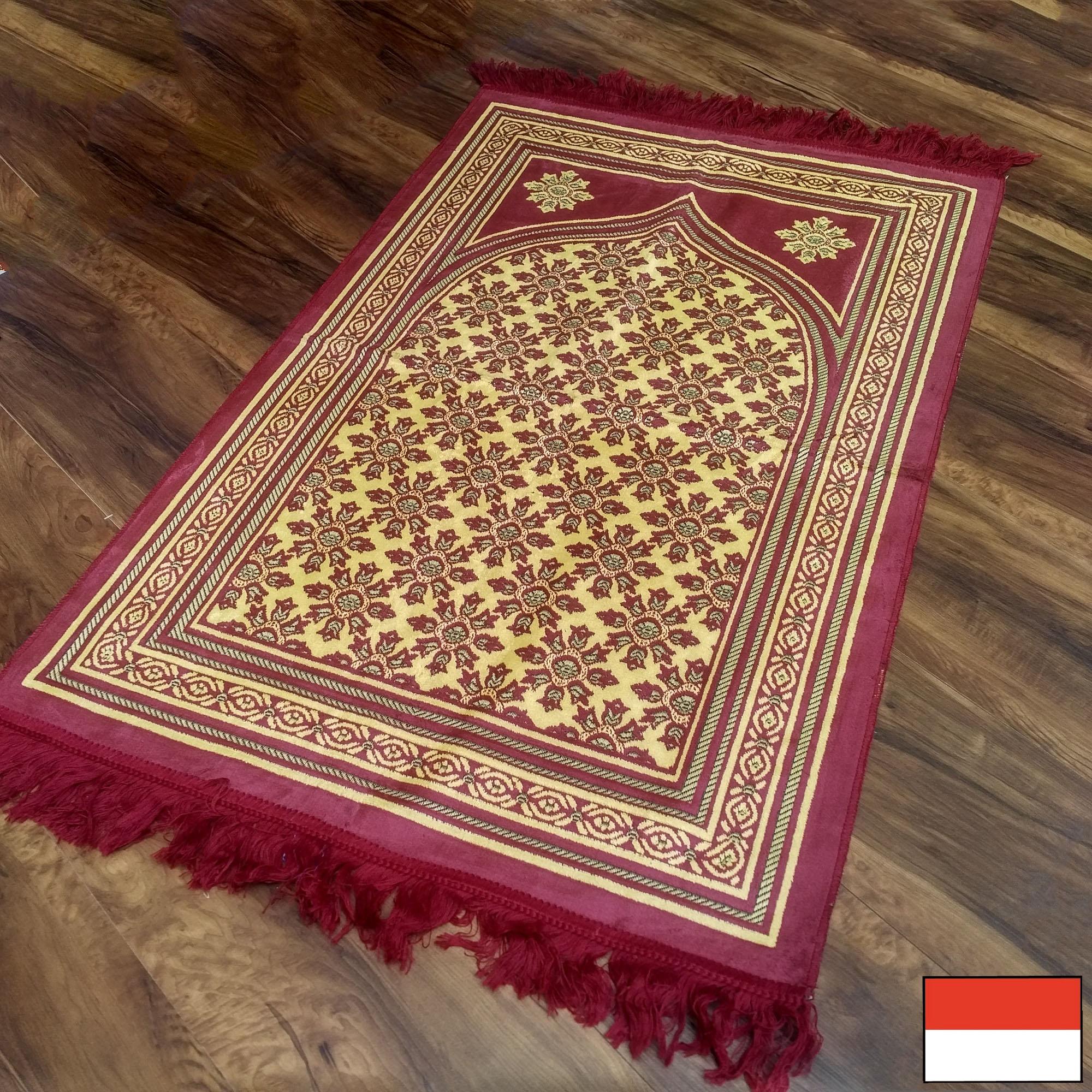 Al-Shiraz - Sajadah Turki Beludru / Bulu 68 cm x 110 cm - Maroon 07MRN - NMs