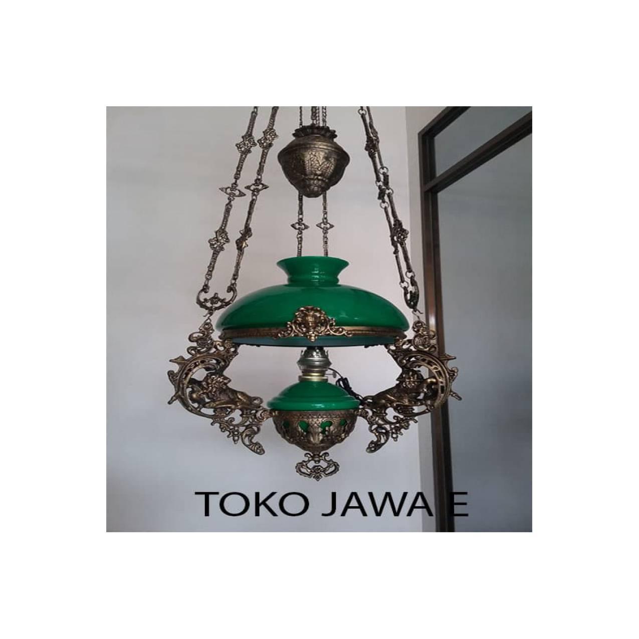 Lampu Kerek/Lampu Gantung/Lampu Betawi Model Kerek TYPE 28 - HIJAU
