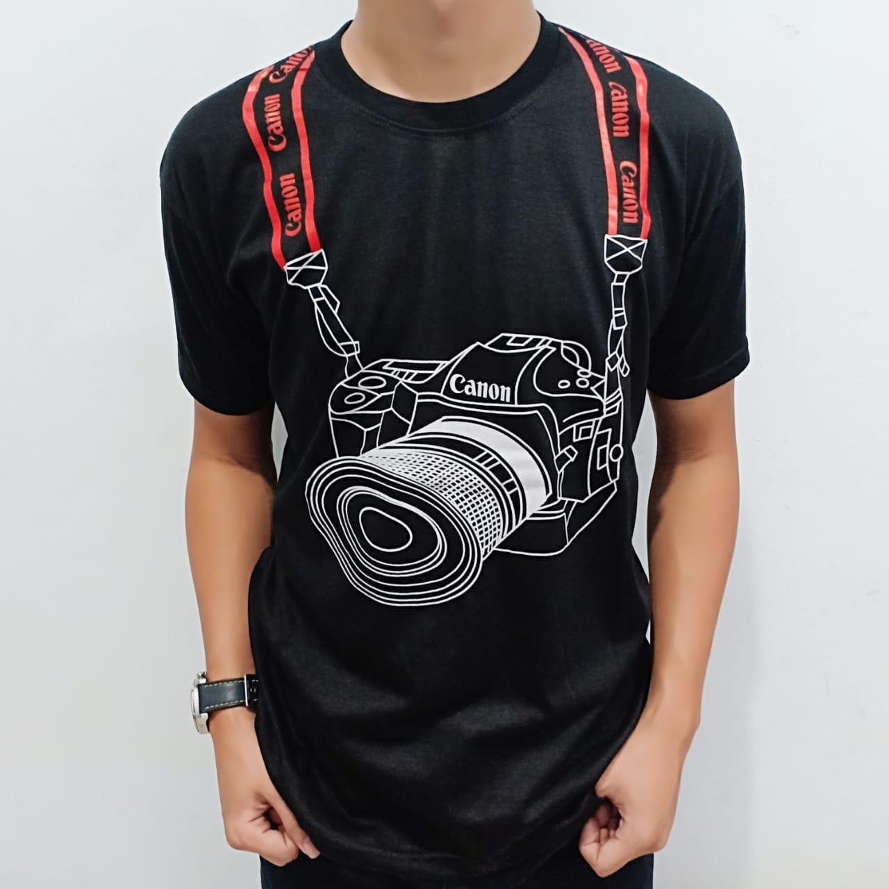 Master Tee - Kaos Distro T-Shirt Fashion 100% Soft Cotton Combed 30s Pria Wanita Cewe Cowo Baju T-Shirt / Canon - Black / 3D Terbaru Baru Kekinian Animasi Gambar Batik Full Printing Kaos Termurah Berkualitas Kaos Disto Premium