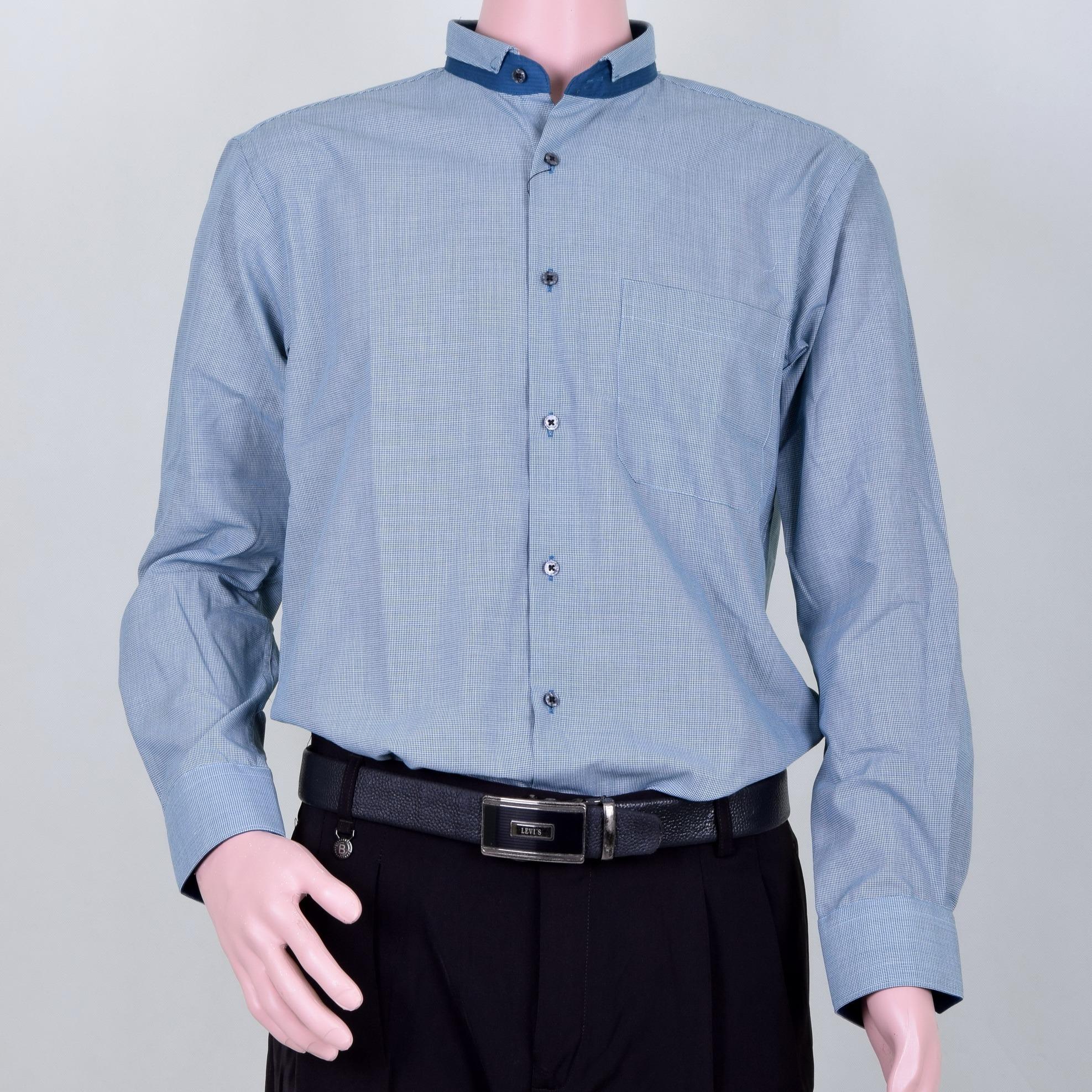Alisan - Kemeja Kasual Spesial Kombinasi Panjang Slim Fit Putih Hijau Motif