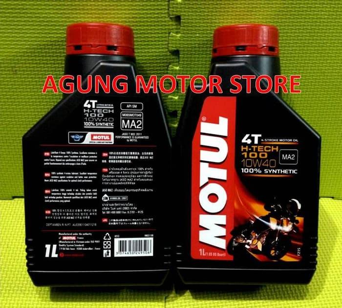 Oli Mesin Motul H-Tech 100 Full Synthetic 10W/40 (1L)
