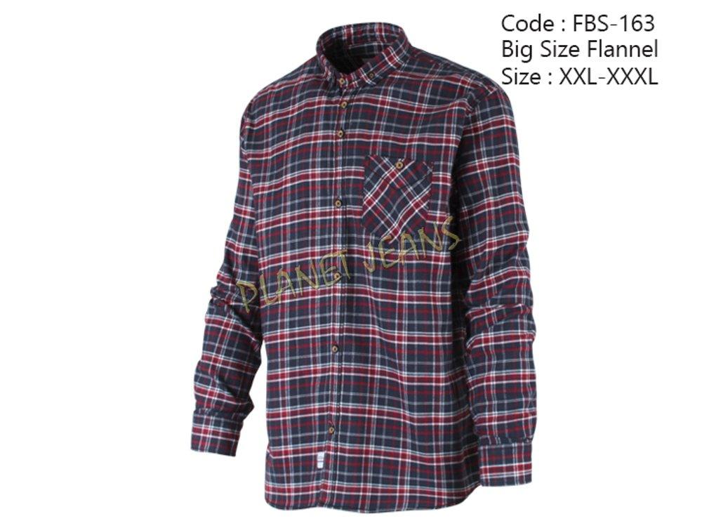 Kemeja Flanel Jumbo Pria - Baju Flannel Big Size - Ukuran Besar Cowok XXL & XXXL - fbs163 di lapak Planet Jeans planetjeans