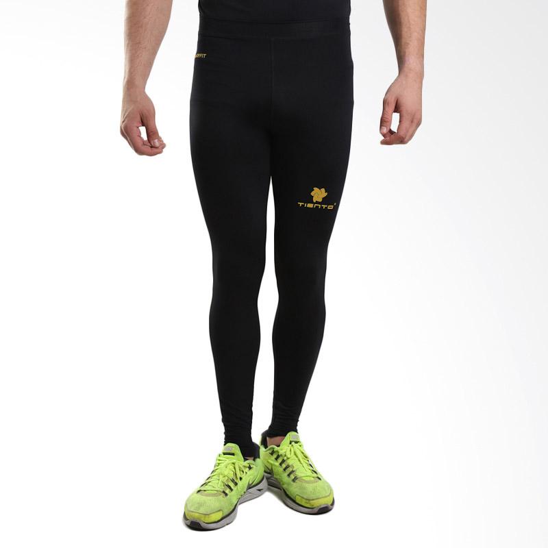 Tiento Baselayer Long Pants Black Celana Ketat Leging Legging PanjangCompression Olahraga Sport Lari Senam Zumba Yoga Running Futsal Sepakbola Renang Diving Voli Sepeda Original