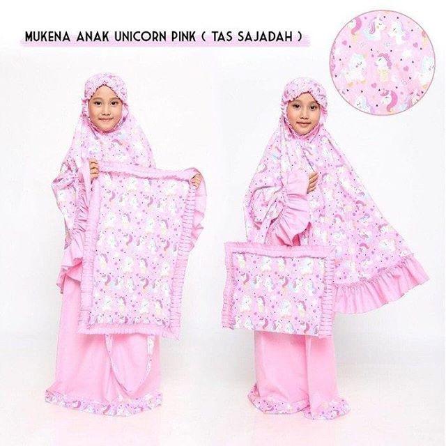 Mukena Anak Bayi Balita PAUD TK SD Murah Cantik Lucu Katun Halus Adem Set Tas Motif Bunga Kuningfggh S