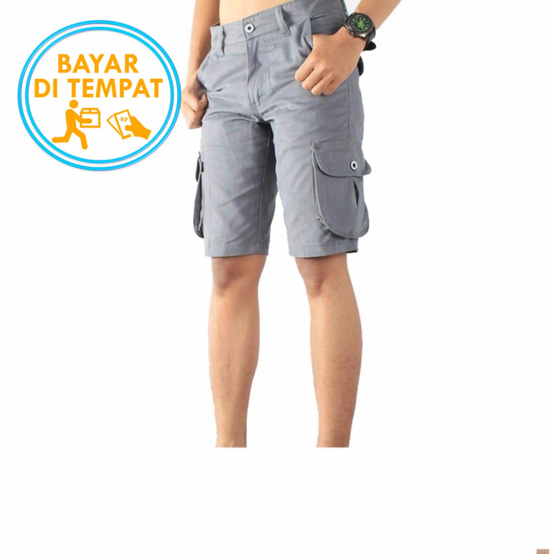 Celana Murah Cargo Pendek Abu