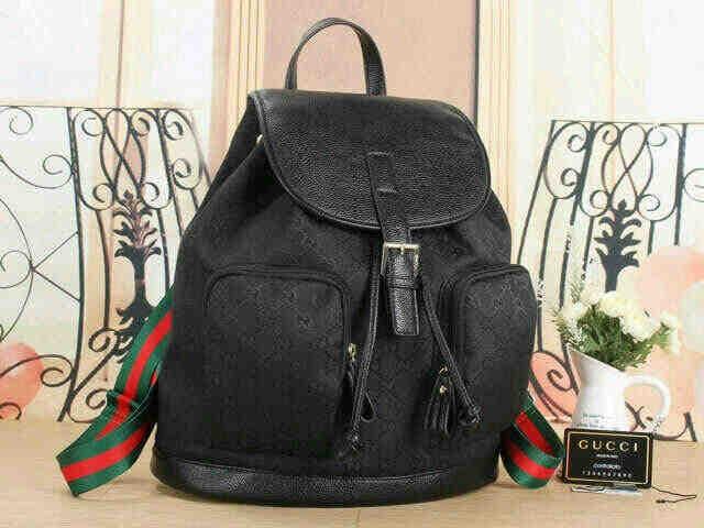 HOT SPESIAL!!! TAS NEW GUCCI RANSEL KANVAS & TOGO LEATHER - mFxy1t