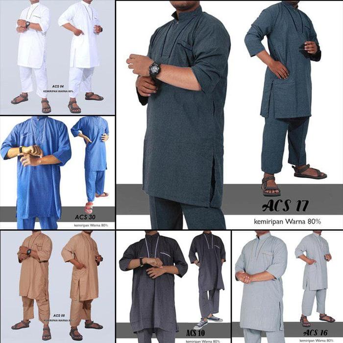 GAMIS PAKISTAN ACS, KOKO PAKISTAN, SETELAN KOKO PAKISTAN, JUBAH ARAB - Abu -abu Tua