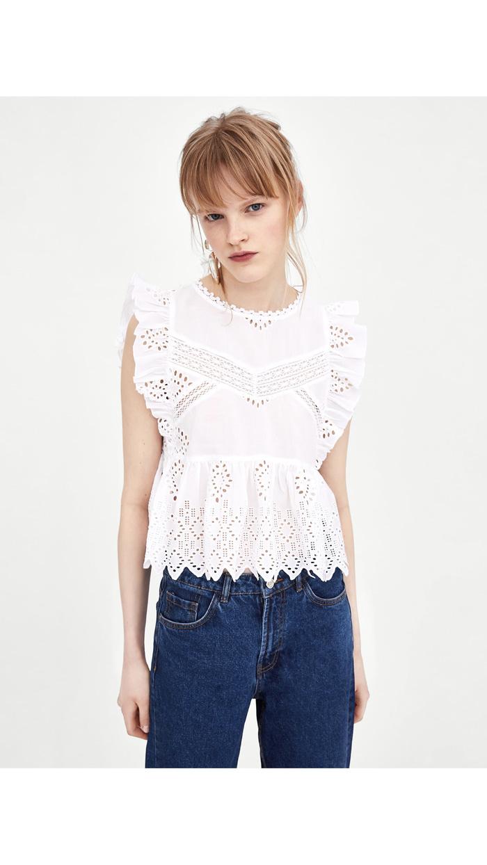 Blouse Putih Zara Original Not Gap Stradiv Hnm Balenciaga Gucci