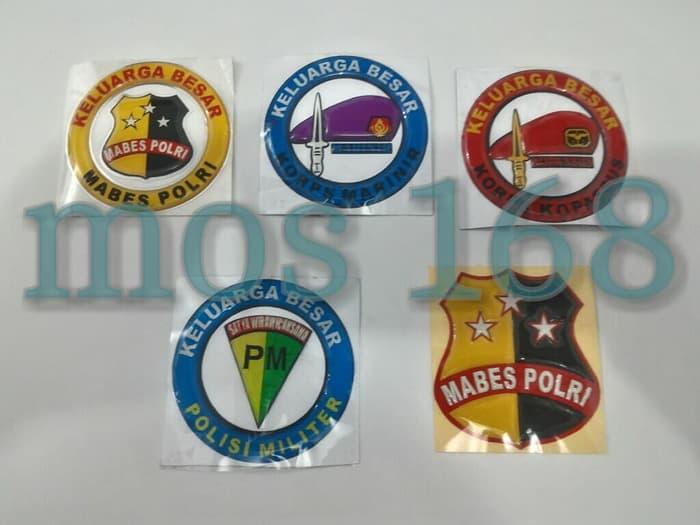 Emblem Sticker Stiker Timbul 3D Logo keluarga besar POL