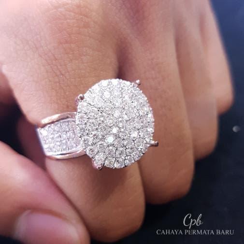 New Cincin Emas 10.20 Gram Berlian Eropa 2.20 Carat Fashion Wanita