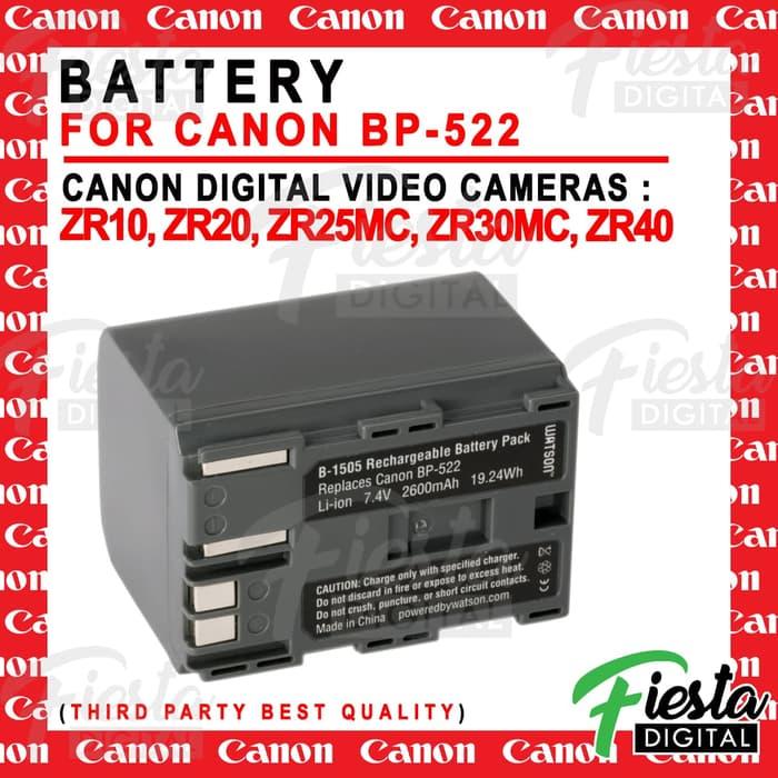 Batere / Battery For CANON BP-522 buat camcorder ZR20, ZR25MC, DLL