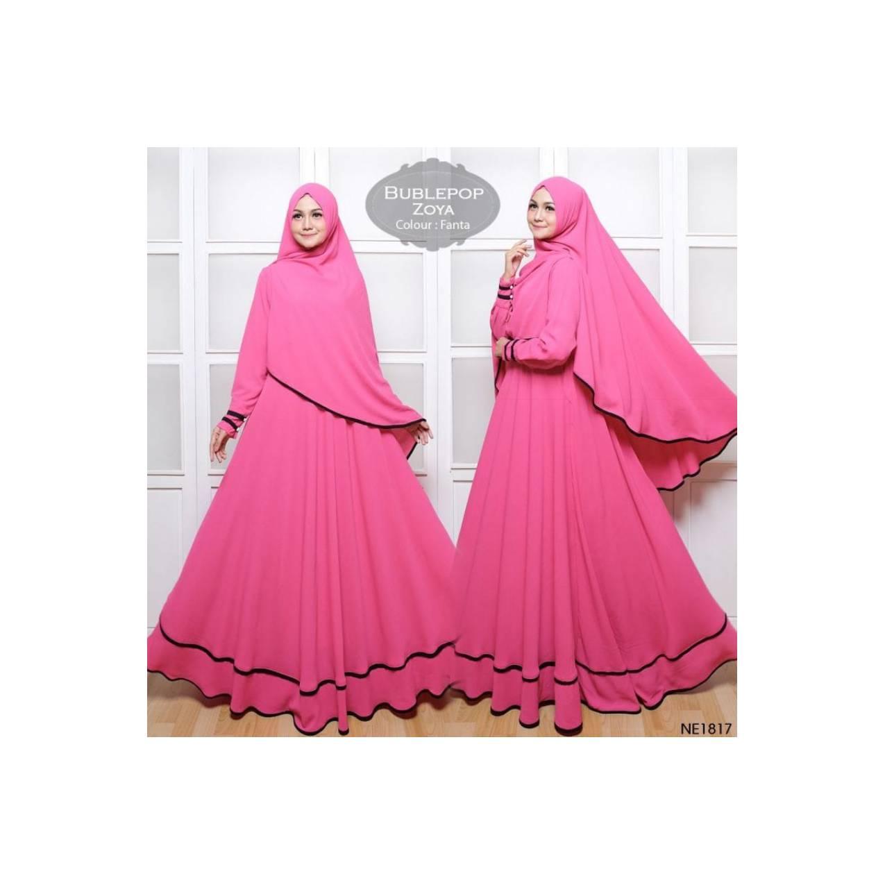 GAMIS SYARI BUBBLE ZOYA NE1817 dress Buble Pop Furing