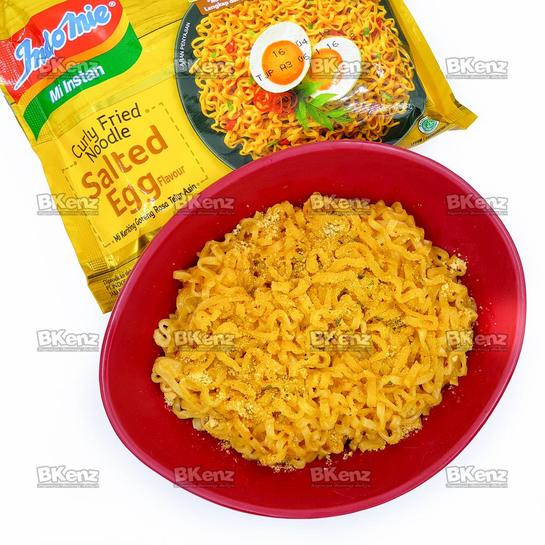 Indomie Curly Fried Noodle Salted Egg / Indomie Telur Asin Baru Free Bubble Wrap