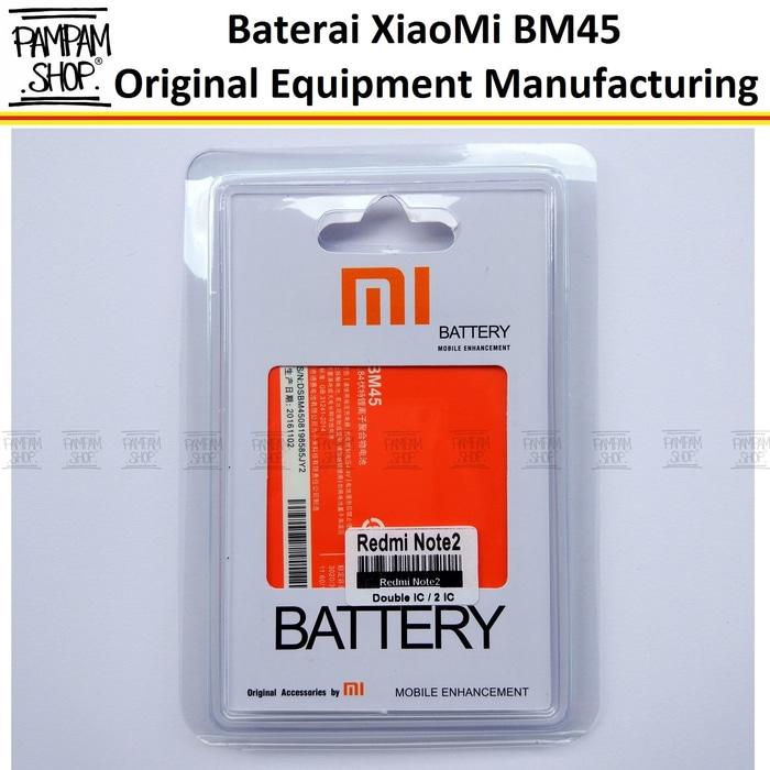Baterai Handphone XiaoMi Redmi Note 2 / Note 2 Prime BM45 Original OEM Batrai, Batre, Battery, BM 45, Xiao Mi, HP