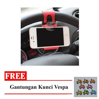 Shock Price Icantiq Car Holder Smarphone GPS / Mobile Phone Holder Car / Dudukan HP di Mobil / Holder Stir Mobil - Warna Random + Free Gantungan Kunci Motor ...
